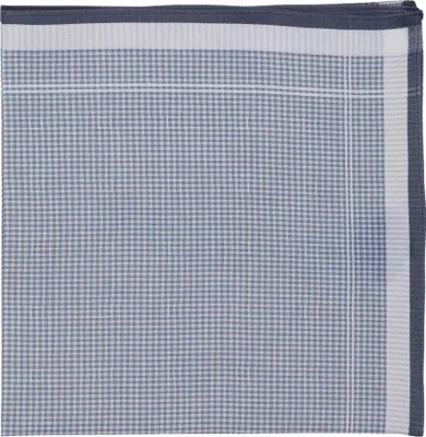 Produktbild von Tiseco Herren Taschentücher Set - 3 Stück, 100% Baumwolle, 42x42 cm, Klassisches Karomuster, Indigo