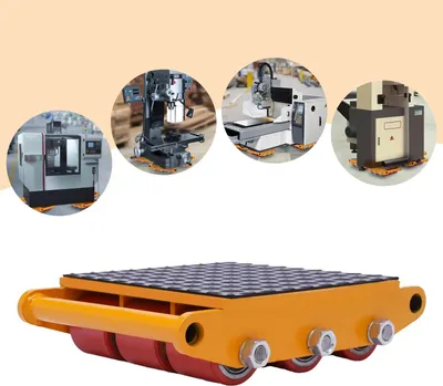 Obrázek produktu pro Transportní podvozek – vozík pro přepravu strojů – maximální nosnost 15 000 kg – jmenovitá nosnost 7 000 kg – 9Polyuretankoleček – legovaná ocel – indigo