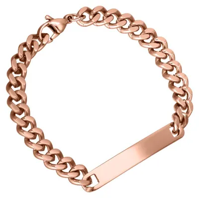 Produktbild von Wildcat Armband - Gravierbares Basic Armband - Roségold - Chirurgenstahl 316L - wasserfest, langlebig, hautverträglich, Roségold