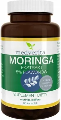 Zdjęcie produktu dla Medverita Moringa ekstrakt 5% flawonów 60 kapsułek