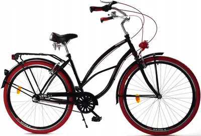 Zdjęcie produktu dla Rower Dallas Cruiser 28" 3spd Lady Alu - czarny z czerwonym