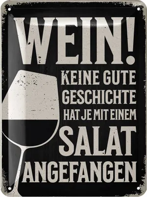 Produktbild von LANOLU retro Blechschilder Sprüche lustig, vintage Metallschild mit Spruch, Wein Küchenbild und Shabby Chic Wanddeko Küche 15x20cm