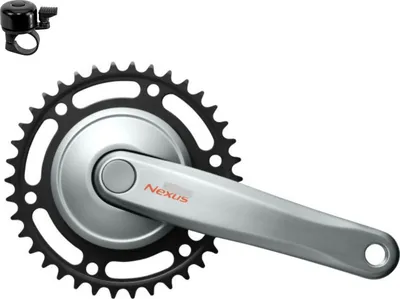 Produktbild von Shimano Kurbelgarnitur Nexus FC-C6000 38 Zähne Silber inkl. Fahrradklingel