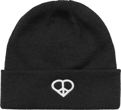 Obrázek produktu pro Pánská zimní čepice Urban Classics Peace Sign Heavy Knit Beanie black - UNI