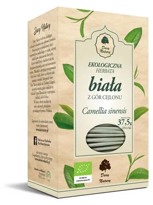 HERBATA BIAŁA CEJLOŃSKA BIO (25 x 1,5 g) 37,5 g - DARY NATURY