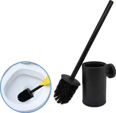 Produktbild von Sanics Orca WC-Bürste mit Halter Schwarz - Toilettenbürste - Toilettenbürstenhalter - WC-Bürstenhalter - Hängend - Edelstahl