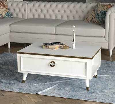 Produktbild von Couchtisch Cornelia Weiß | B 90 cm x H 38,2 cm x T 60 cm