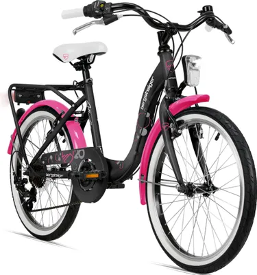 Produktbild von Bergsteiger Atlantis 20 Zoll Kinderfahrrad, geeignet für 6, 7, 8, 9 Jahre, StVZO, Shimano 6 Gang-Schaltung, Mädchen-Fahrrad mit Dynamo-Licht