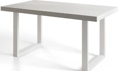 Obrázek produktu pro Průmyslový jídelní stůl LOFT-U, velikost: 200X100X77 cm, barva stolu v obývacím pokoji: bílá, s kovovými nohami v bílé barvě