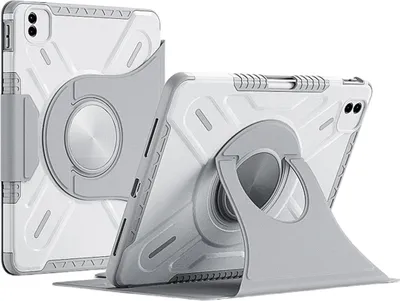 Produktbild von Um 720° drehbare iPad-Schutzhülle, Smart Sleep mit Stiftschlitz, geeignet für iPad iPad 7/8/9 Generation-10.2 Universal 10.2 Zoll（Hellgrau）