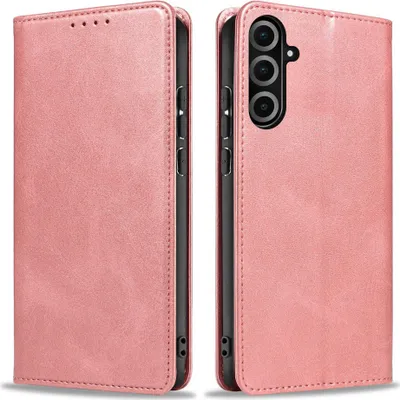 Produktbild von Handyhülle für Samsung Galaxy A26 5G Kunstleder Flip Cover Hülle Handytasche Case Kartenfach Farbe: Rosa