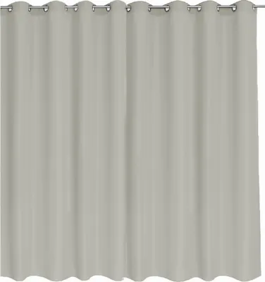 Produktbild von Gardine in Überbreite Blickdicht 300(B) x 245 (L) Abdunkelnd Gardine Schal Vorhang Creme mit Ösen