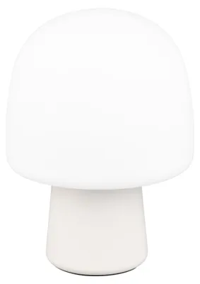 Obrázek produktu pro Stolní lampa - V 27 cm - Světle šedá - Bílá - Sklo - Kov