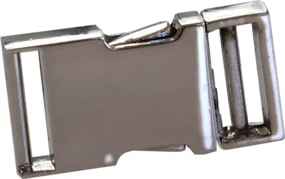 Produktbild von 5 Robuste Metall-Steckschließe Steckschnalle f. Bandbreite 15mm, silbern