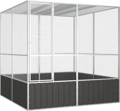 Obrázek produktu pro Ptačí klec antracitová 213,5x217,5x211,5 cm pozinkovaná ocel