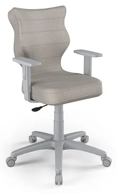 Zdjęcie produktu dla Krzesło Wzrostowe Dla Dzieci I Młodzieży, Ergonomiczne Krzesło Do Biurka, Dla Osób O Wzroście 146-176 Cm, Kolor: Szary Duo, Model: Monolith 03