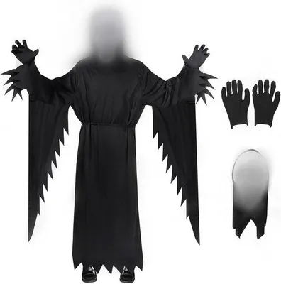 Productafbeelding van Scream kostuum spookgezicht - horror masker - Halloween cosplay - geschikt voor kostuumfeest - ShopVlot