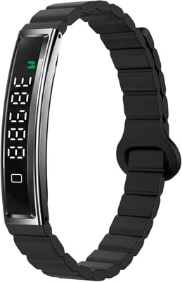 Image de Bracelet de suivi d'activité avec moniteur de fréquence cardiaque, écran de 5,3 pouces, couleur noire, conçu pour la santé