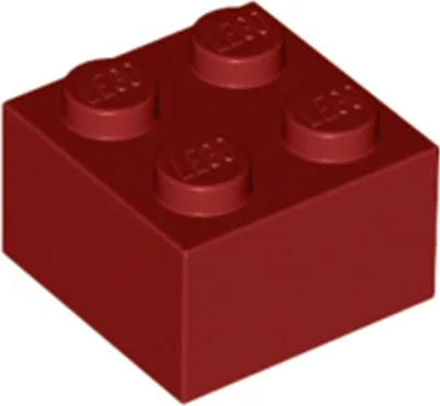 Immagine prodotto di 1 pezzo LEGO c. 3003 in rosso scuro