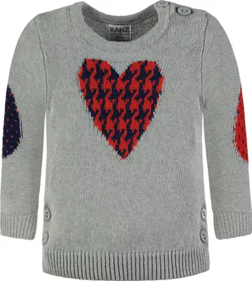 Produktbild von Grauer Kanz-Pullover für Mädchen