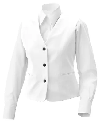 Produktbild von Damen Weste Gillette weiß, S : S : weiß : 65% Polyester 35% Baumwolle