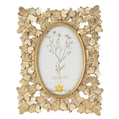 Produktbild von Clayre & Eef Bilderrahmen 10x15 cm Goldfarbig Polyresin