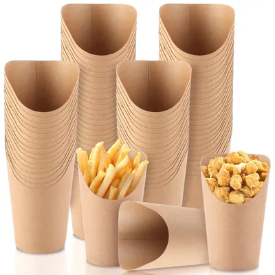 Produktbild von Solidchoice – 100 Stück stabile Papierbecher für Snacks und Getränke