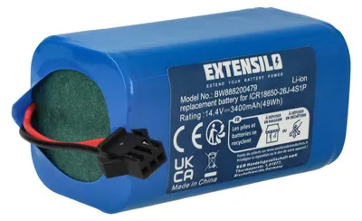 Produktbild von EXTENSILO Akku kompatibel mit Deenke DK700 Saugroboter Blau (3400 mAh, 14,4 V, Li-Ion)