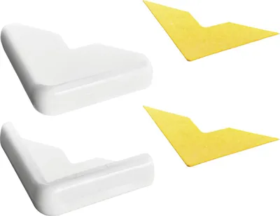 Produktbild von Hettich Eckenpuffer Kunststoff 30 x 30 x 8,5 mm selbstklebend weiß