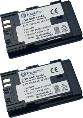 Produktbild von 2x Trade-Shop Li-Ion Akku 7,2V / 2900mAh kompatibel mit Canon Speedlite EL-5 DS401231 Flash Blitzgerät