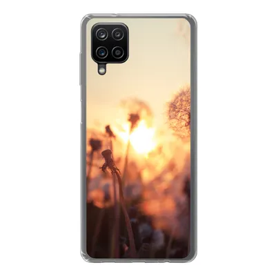 Produktbild von MuchoWow® Handyhülle Schutzhülle Hülle für Samsung Galaxy A12 Löwenzahn - Sonnenuntergang - Frühling Silikon Softcase Handy Hülle - Bild