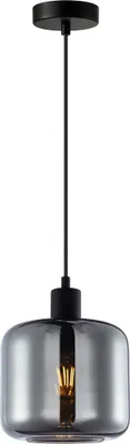 Image de Suspension moderne en verre fumé noir pour salon chambre 1xE27 40W MALUNA Italux