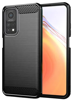 Obrázok produktu pre TechSuit Carbon Silicone puzdro pre Xiaomi Mi 10T 5G / Mi 10T Pro 5G – čierne