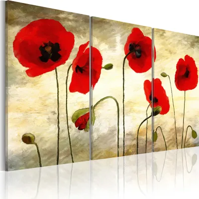 Produktbild von Modernes Wandbild 020110- 24 (120x80) - 3 Teilig Bilder Fotografie auf Vlies Leinwand Foto Bild Dekoration Wand Bilder Kunstdruck Blumen
