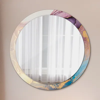 Produktbild von Ø100cm Modern Spiegel - Wandspiegel Wandmontage- Schlafzimmer - Marmor Stein
