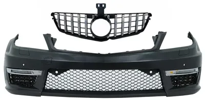 Image de Pare-chocs pour Mercedes W204 (à partir de 2012), style restylage C63, avec calandre au look GT-R.
