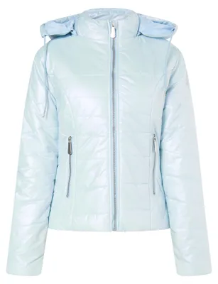 Produktbild von Damen leichte Steppjacke mit Kapuze grau XS