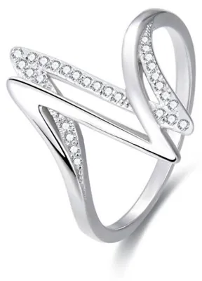 Produktbild von Silberring mit Zirkonia AGG143 - Umfang: 62 mm.