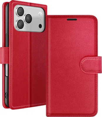 Immagine prodotto di Zanaé, custodia a portafoglio per iPhone 17 Pro con chiusura magnetica, rosso