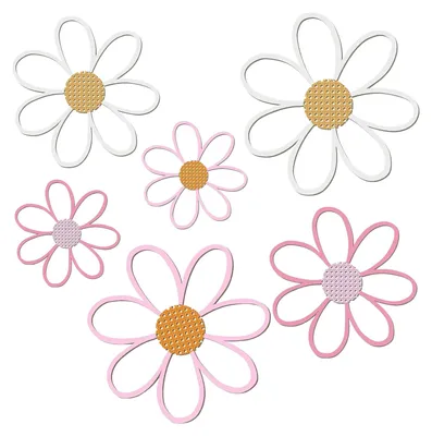 Produktbild von 6-teiliges Set Wanddekoration aus Holz, rustikale Blumen, rustikale Wanddekoration für Wohnzimmer, Schlafzimmer im Landhausstil