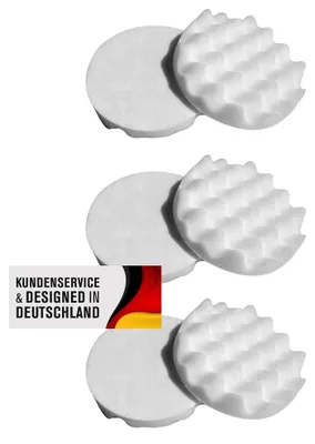 Zdjęcie produktu dla Zestaw gąbek polerskich z rzepem do maszyny polerskiej 180 mm