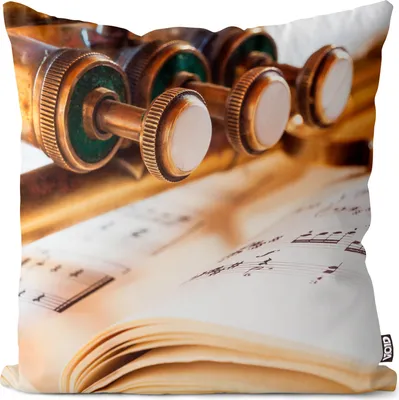 Produktbild von VOID Trompete Instrument Klassik Kissenbezug Kissenhülle Sofakissen Kissen Deko Outdoor-Kissen Dekokissen