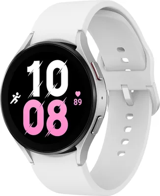 Produktbild von Samsung Galaxy Watch5 356 cm (1.4") OLED 44 mm Digital 450 x 450 Pixel Touchscreen Silber WLAN GPS