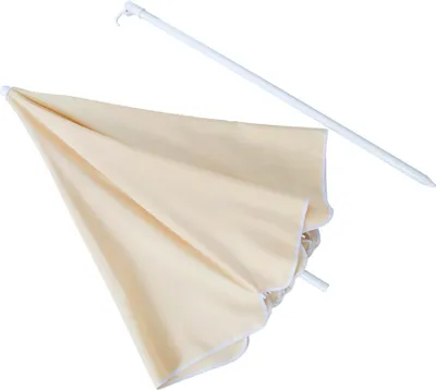 Produktbild von roba Sonnenschirm-Set, Sonnenschirm mit Metallgestell in beige, Befestigungsleiste grau lasiert