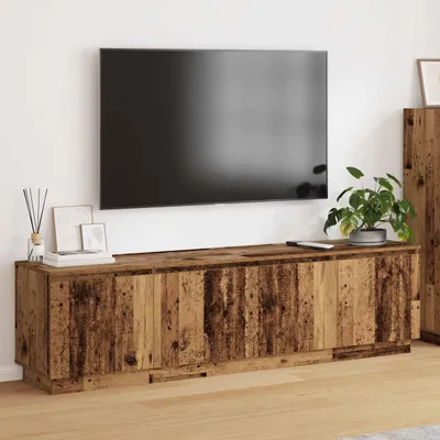 Obrázok produktu pre Maison Exclusive – TV skrinka, 180 x 38 x 49 cm, materiál: drevotrieska s povrchovou úpravou imitujúcou staré drevo
