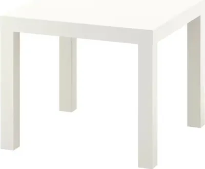 Produktbild von Lack Beistelltisch - weiß Holz 45 x 55 x 55 cm
