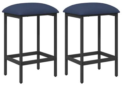 Immagine prodotto di Due sgabelli da bar, colore blu, dimensioni 40 x 32 x 64 cm