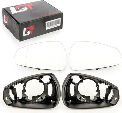 Produktbild von 2x Spiegelglas Außenspiegelrahmen Set links rechts für AUDI A3 8V ab 2012 Cabrio