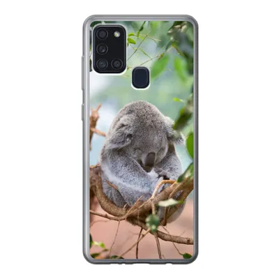Produktbild von MuchoWow® Handyhülle Schutzhülle Hülle für Samsung Galaxy A21s Koala - Zweige - Kinder - Jungen - Mädchen Silikon Softcase Handy Hülle - Hartschale