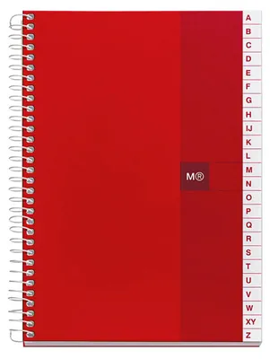 Produktbild von Miquelrius - Registerbuch, 100 Blatt, 70 g/m², 5-mm-Karierung, Adressbuch, Notiz